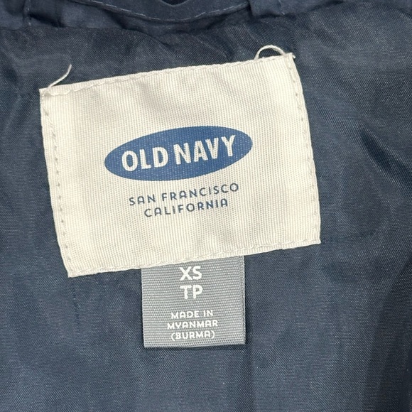 Women's Old Navy XS 0 - 2 Vest Quilted Jacket Coat Navy Blue Metal Zipper Winter - Picture 8 of 9